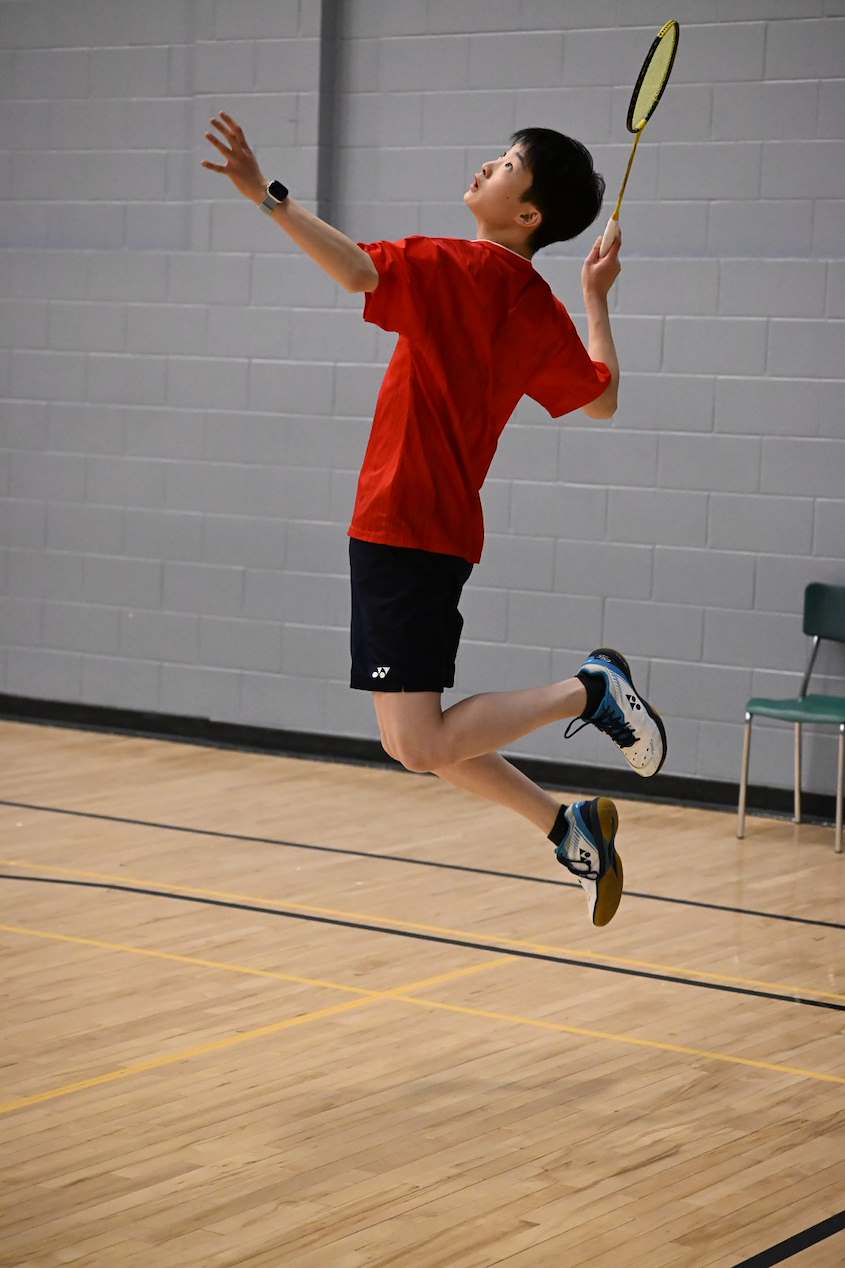 Me playing badminton